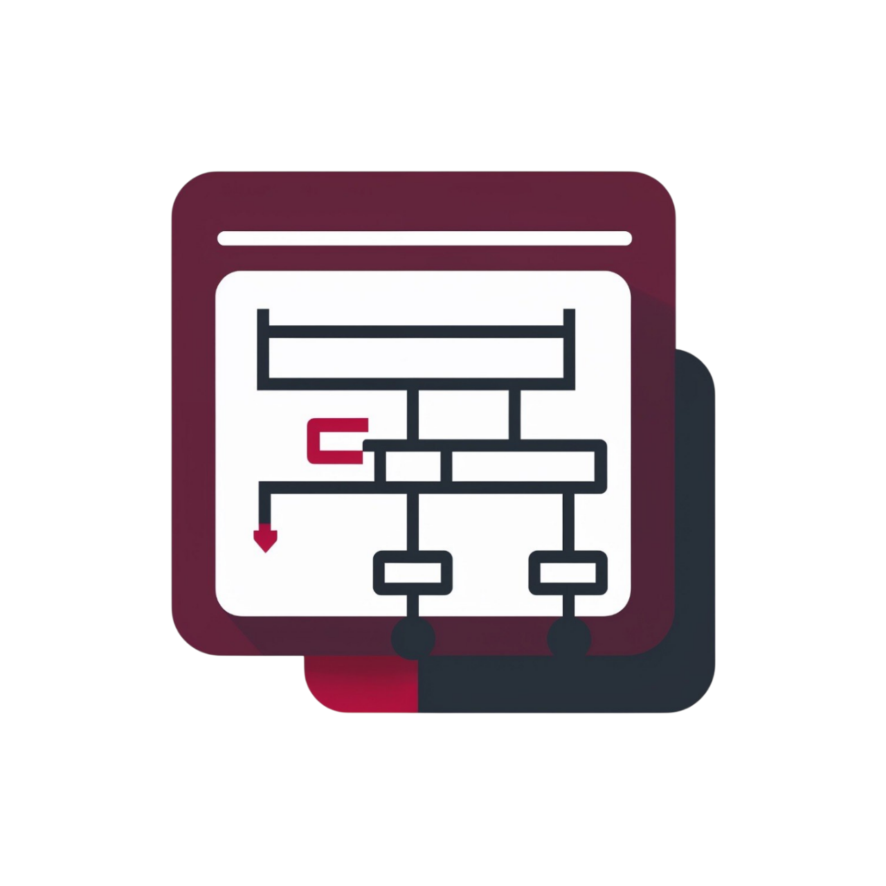 Icon of a document with a red 'X' mark on a white background